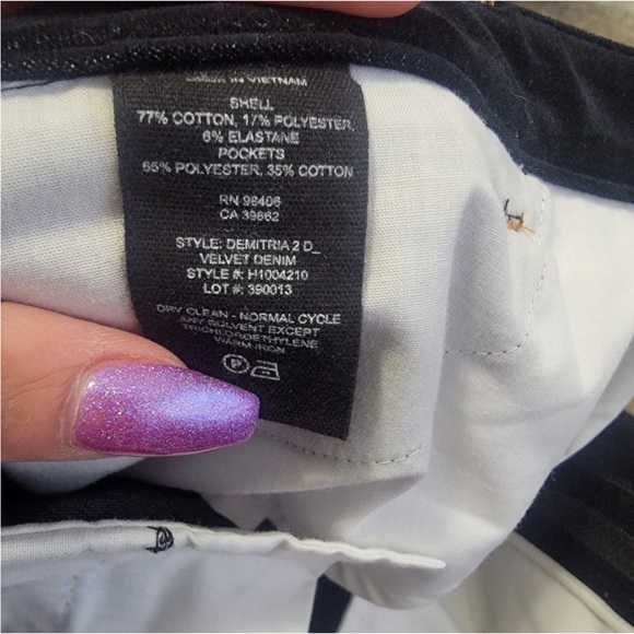 Theory Velvet Denim-Type Flare Pants - Picture 6 of 6